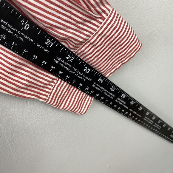 Ralph Lauren Dress Shirt Mens Large Striped Classic Fit Button Down Flesh Pony - Picture 7 of 10